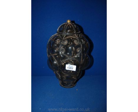A glass and metal Lantern Shade