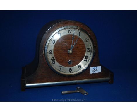 An Oak Westminster chime Bracket Clock