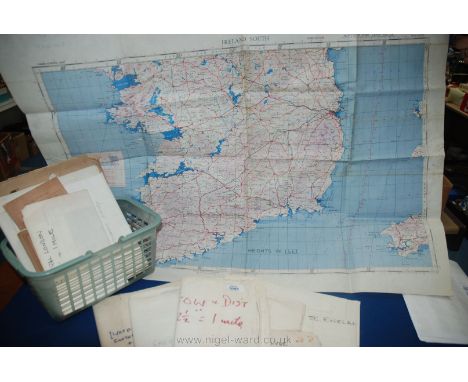 A quantity of Ordnance Survey Maps including Yorkshire, Glasgow, Great Britain, etc. 
