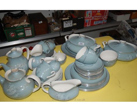A quantity of Royal Doulton 'Forest Glade' china, including Teapot, Coffee Pot, Plates, Vegetable Dishes, Cup and saucers, et