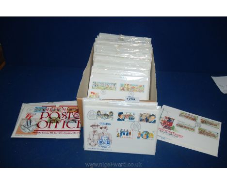 A quantity of First Day Covers including Century of Motoring, Isle of Man TT, Guiding, Manx Electric Railway. Nigel Mansell, 