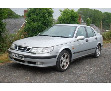 S474 RNP; a Saab 9-5 Saloon, 2.3 T SE, 4dr automatic, Silver with black leather upholstery, 125,000 approx. miles showing.  F