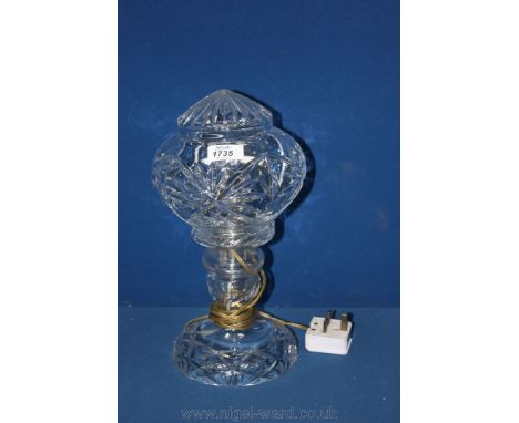 A lead crystal electric Lamp and Shade