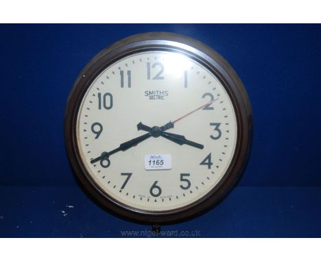 A Smiths Sectric Bakelite electric Wall Clock, 10 1/4'' diameter.