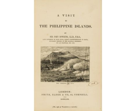 South East Asia.- Bowring (Sir John) A Visit to the Philippine Islands, proof copy with numerous ink corrections presumably b