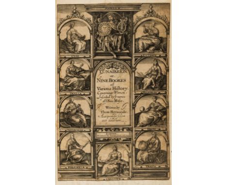 Heywood (Thomas) Gynaikeion: or, Nine Bookes of Various History Concerninge Women, first edition, engraved title trimmed and 