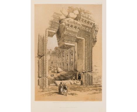 Middle East.- Roberts (David) The Holy Land, Syria, Idumea, Arabia, Egypt &amp; Nubia, 6 vol. in 3, portrait frontispiece, 6 