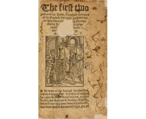 Bale (John) The first two partes of the Actes, or unchast examples of the Englysh votaryes, 2 parts in 1, title to part 1 wit