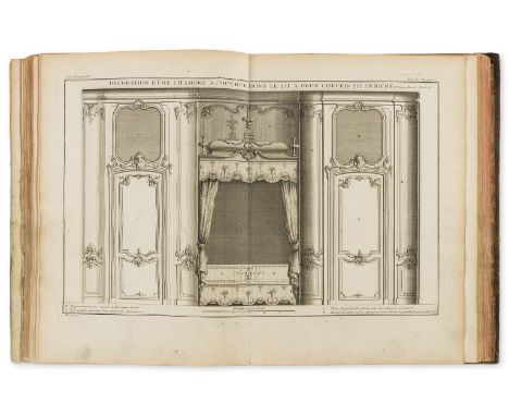 Blondel (Jacques-François) De la distribution des maisons de plaisance et de la decoration des edifices en general, 2 vol., f