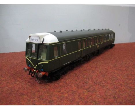 An "O" Gauge/7mm Kit Built Class 121 DMU BR green R/No. W55024, very good build/paint, fitted interior - unboxed, U/T.