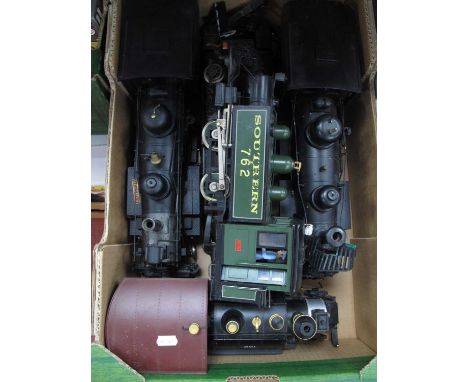 Four 'G' Gauge Unboxed Locomotives for Spares or Repair, comprising an Aristocraft Ref ART21001 2-4-2 steam R/No PRR201 (no t