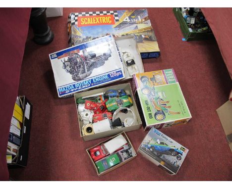 A Quantity of 1960s Slot Cars by Scalextric and others including set 80 (missing three cars) AC Cobra and others playworn/ sp