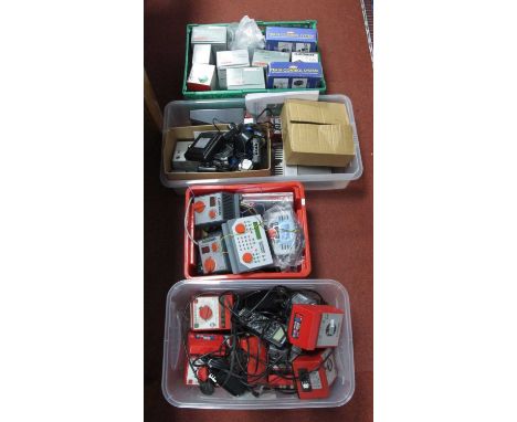 A quantity of model railway control devices and similar to include Marklin #6017 digital booster, Bachmann #36-560 train cont