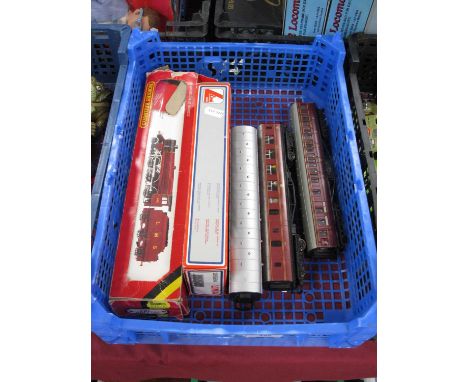 A Hornby "OO" Gauge/4mm Ref No. R842 4-6-0 Class 5 Steam Locomotive with six wheel tender, L.M.S maroon R/No. 4657, plus thre