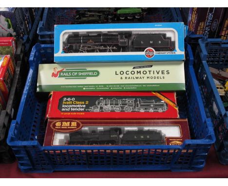 Four "OO" Gauge/4mm Steam Locomotives, comprising a Hornby Ref R857 Ivatt Class 2 2-6-0 with six wheel tender BR black R/No. 