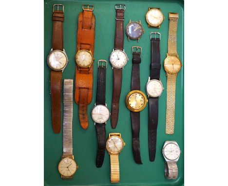 COLLECTION OF VINTAGE GENTLEMEN'S WRISTWATCHESincludes Resolute, Smiths Astral, Rotary, Pinnacle, Trafalgar and Atlantic, Swi