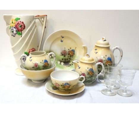 JAPANESE EGG SHELL PORCELAIN PART TEA SETdecorated with birds and flowers, comprising tea cups and saucers, side plates, tea 