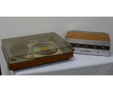 BANG & OLUFSEN TURNTABLEmodel Beogram 1202 with instructions, together with a Leak Delta 30 amplifier (2)  