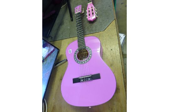 Martin 3/4 Size Acoustic Guitar - Martin Smith Pink 3 4 Size Acoustic Guitar