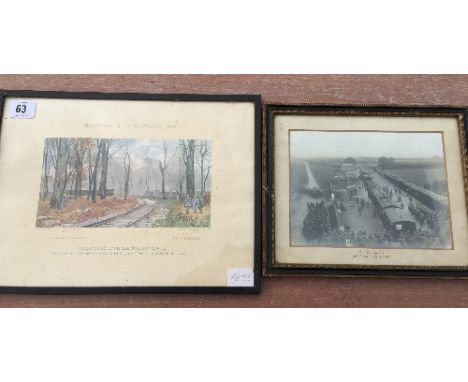 A framed and glazed WWI black and white photograph depicting a large amount of troops of the Duke of Cornwall's Light Infantr