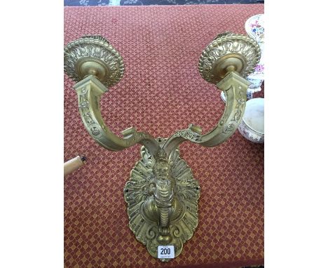 A 19th century twin branch French Ormolu wall light.