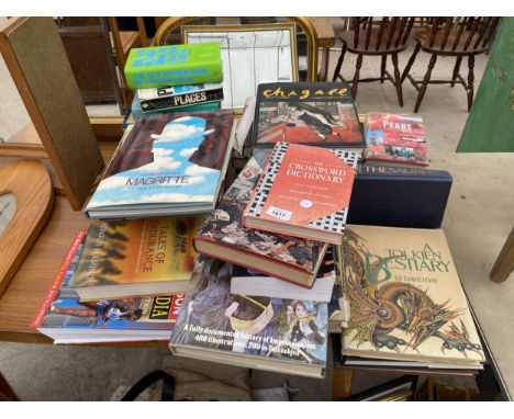 A LARGE ASSORTMENT OF VINTAGE HARDBACK BOOKS 
