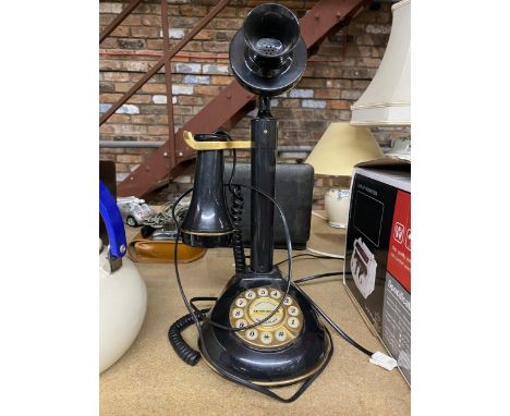 A VINTAGE STYLE CANDLESTICK TELEPHONE 