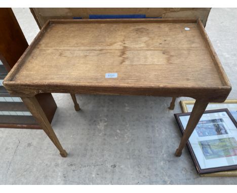 A FOLDING TRAY TABLE AND A FURTHER FOLDING CARD TABLE 