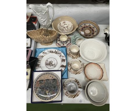 A LARGE QUANTITY OF CERAMIC ITEMS TO INCLUDE CABINET PLATES, BOWLS, CUPS, SAUCERS, ETC 
