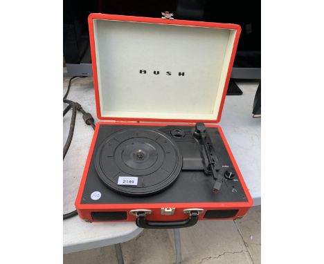 A BUSH PORTABLE RECORD PLAYER 