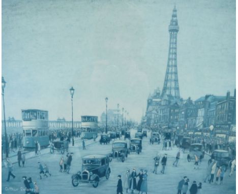 ARTHUR DELANEY  LIMITED EDITION COLOUR PRINT  Blackpool Promenade (357/850)  14" x 17 3/4" (35.6cm x 45.1cm) 