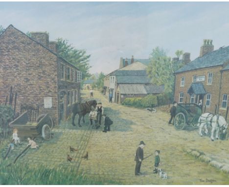 TOM DODSON  ARTIST SIGNED LIMITED EDITION COLOUR PRINT 'Windmill Inn' (326/850)  ARTIST SIGNED COLOUR PRINT  'Railway Crossin