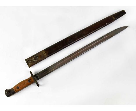 WILKINSON; a 1907 pattern Enfield bayonet, with 17 1/4" blade, stamped to the ricasso with crown over 'GR' cypher, 1907, 5 15