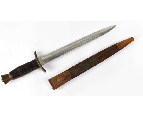 A British 188 Lee-Metford Mk. I bayonet, the 30cm double-edged blade stamped to the ricasso with crown over 'VR' cypher and '