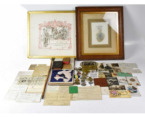 An archive of ephemera relating to 15-1314 Pte. Charles William Aveyard of the 15th (Service) Battalion, P. W. O. West Yorksh