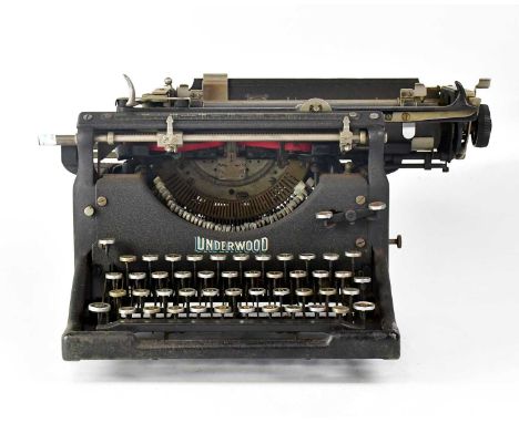 A vintage Underwood typewriter.