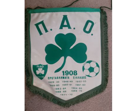 VINTAGE PANATHINAIKOS F.C. PENNANT
8.5 x 11 Inches
&nbsp;
