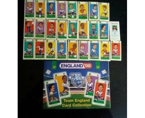 1998 WORLD CUP SET OF 25 ENGLAND PLAYER CARDS AND ALBUM
Full set including Beckham, issued by BP
&nbsp;
&nbsp;