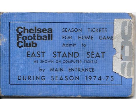 1974-75 CHELSEA SEASON TICKET