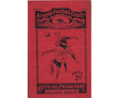 1929-30 ARSENAL V BLACKBURN ROVERS
Cup final ticket application removed from 1st page
