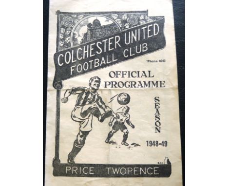 1948-49 COLCHESTER UNITED V ARSENAL 'A'
16th April 1949 Eastern Counties Lge&nbsp;
Fold