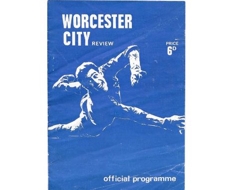 1969 WORCESTER CITY V WEST BROMWICH ALBION FRIENDLY
Slight folds