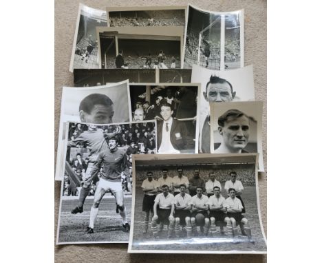 VINTAGE FOOTBALL PHOTOGRAPHS X 11
All are original photographs and several have press stamps on back
Various sizes, majority 