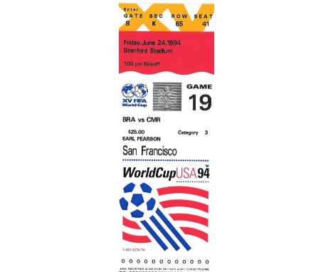 1994 WORLD CUP BRAZIL V CAMEROON TICKET