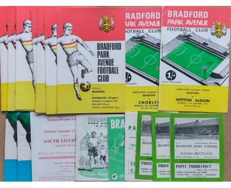 BRADFORD PARK AVENUE PROGRAMMES
Includes two from 1970/71 BPA's first season in non-league. 