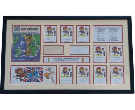 ENGLAND 1966 WORLD CUP SQUAD FULLY SIGNED &amp; FRAMED DISPLAY
England 1966 World Cup winning team fully signed &amp; framed 
