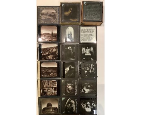 Photography - a collection of magic lantern slides, The Woodbury, Jerusalem, the Mosque of Omar; Church of the Holy Sepulchre