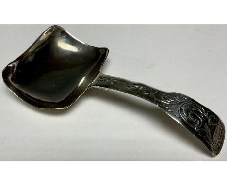 A Victorian silver caddy spoon, Birmingham 1840 