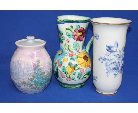 SELECTION OF DECORATIVE CERAMICS
including a Kensington lustre vase, a Maling lustre vase, a Nao figure of a young lady, a pa