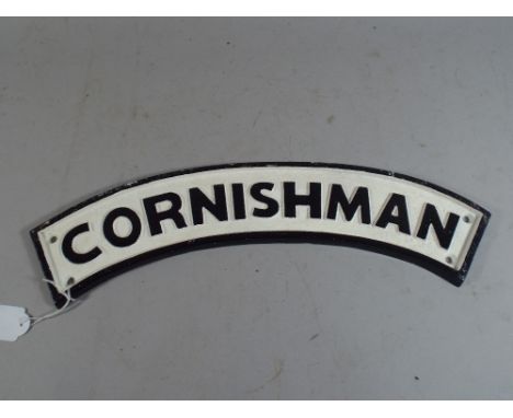 A Reproduction Cast Metal Engine Plate, Cornishman (Plus VAT).